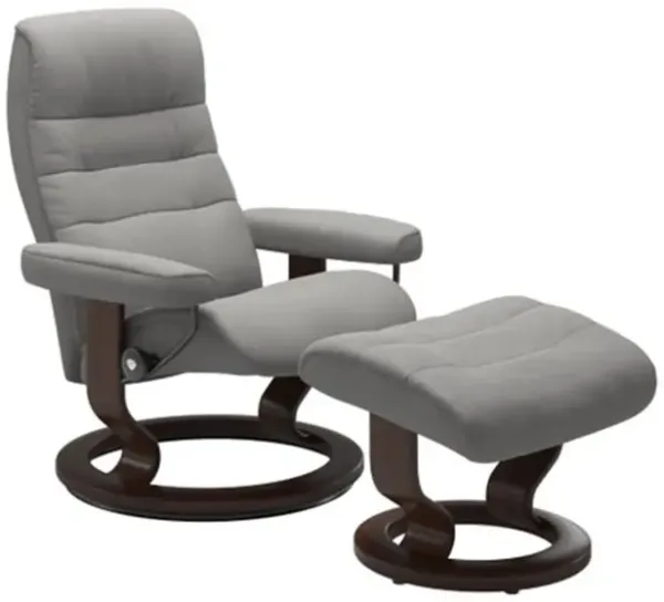Stressless Opal Large Classic Reclining Chair and Ottoman