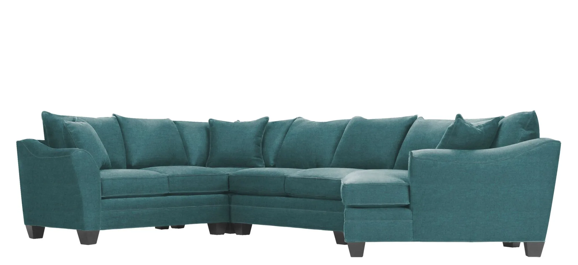 Foresthill 4-pc. Right Hand Cuddler with Loveseat Sectional Sofa in Santa Rosa Turquoise by H.M. Richards