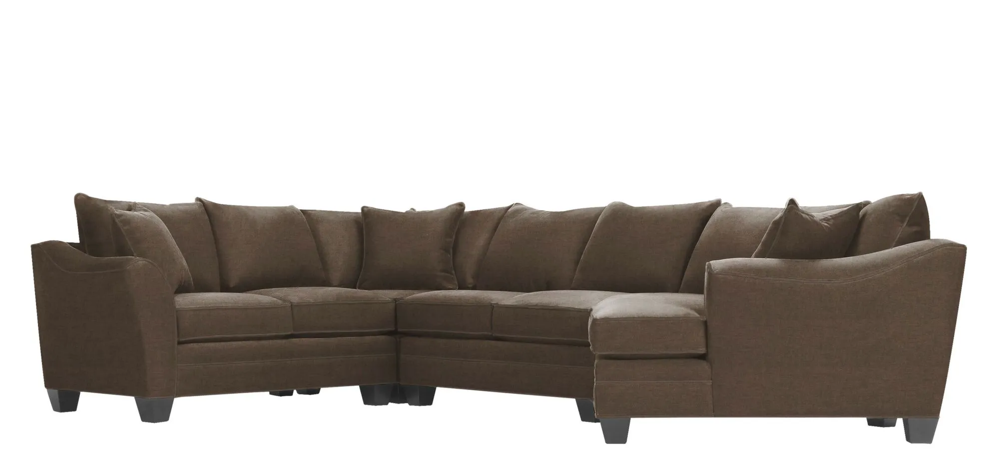 Foresthill 4-pc. Right Hand Cuddler with Loveseat Sectional Sofa in Santa Rosa Taupe by H.M. Richards