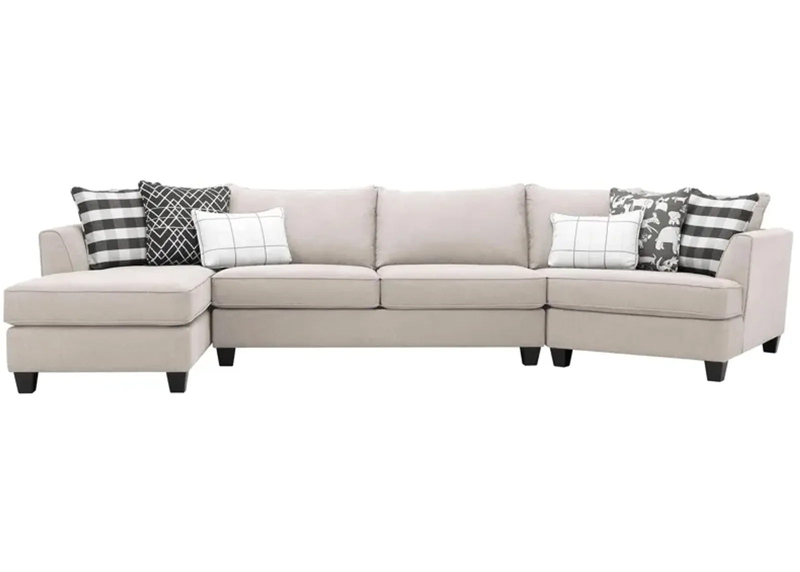 Daine 3-pc. Sectional Sofa in Popstitch Shell by Fusion Furniture