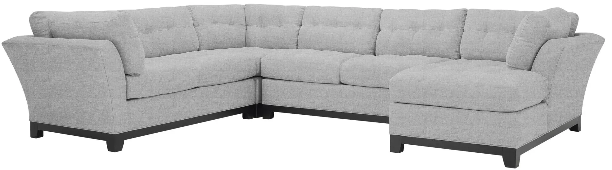 Metropolis 4-pc. Right Hand Facing Sectional Sofa in Santa Rosa Ash by H.M. Richards