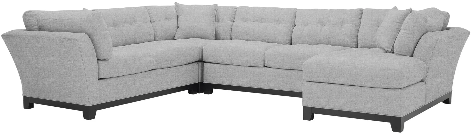 Metropolis 4-pc. Right Hand Facing Sectional Sofa in Santa Rosa Ash by H.M. Richards