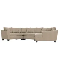 Foresthill 4-pc. Right Hand Cuddler with Loveseat Sectional Sofa in Sugar Shack Putty by H.M. Richards