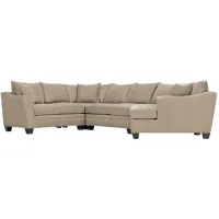 Foresthill 4-pc. Right Hand Cuddler with Loveseat Sectional Sofa in Sugar Shack Putty by H.M. Richards