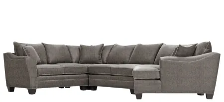 Foresthill 4-pc. Right Hand Cuddler with Loveseat Sectional Sofa in Sugar Shack Stone by H.M. Richards