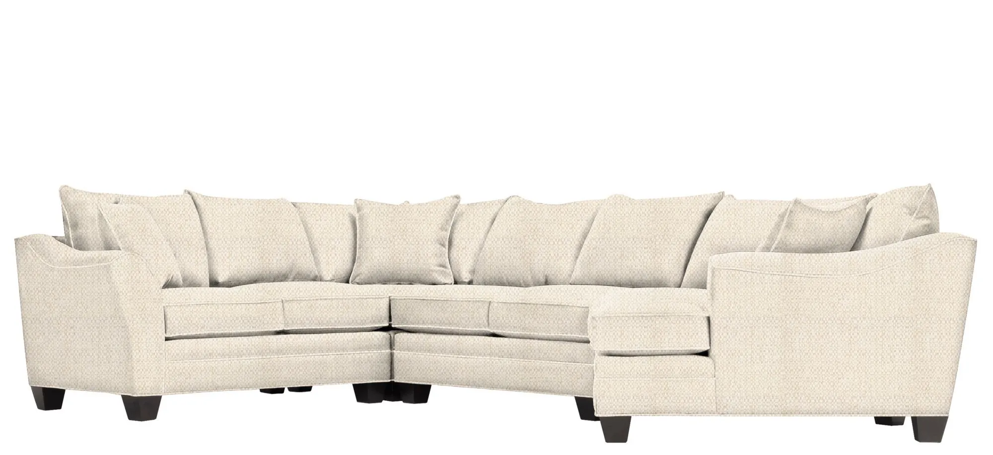 Foresthill 4-pc. Right Hand Cuddler with Loveseat Sectional Sofa in Sugar Shack Alabaster by H.M. Richards