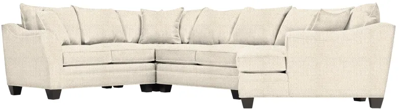 Foresthill 4-pc. Right Hand Cuddler with Loveseat Sectional Sofa in Sugar Shack Alabaster by H.M. Richards