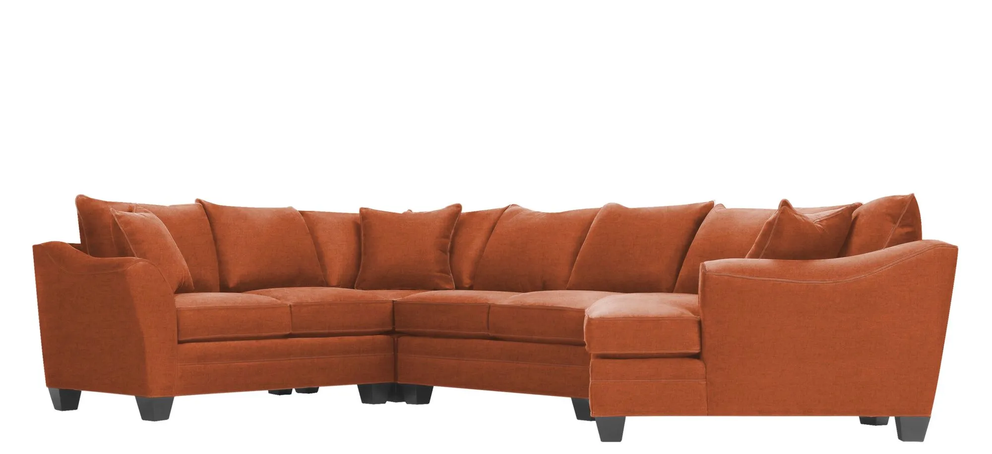 Foresthill 4-pc. Right Hand Cuddler with Loveseat Sectional Sofa in Santa Rosa Adobe by H.M. Richards