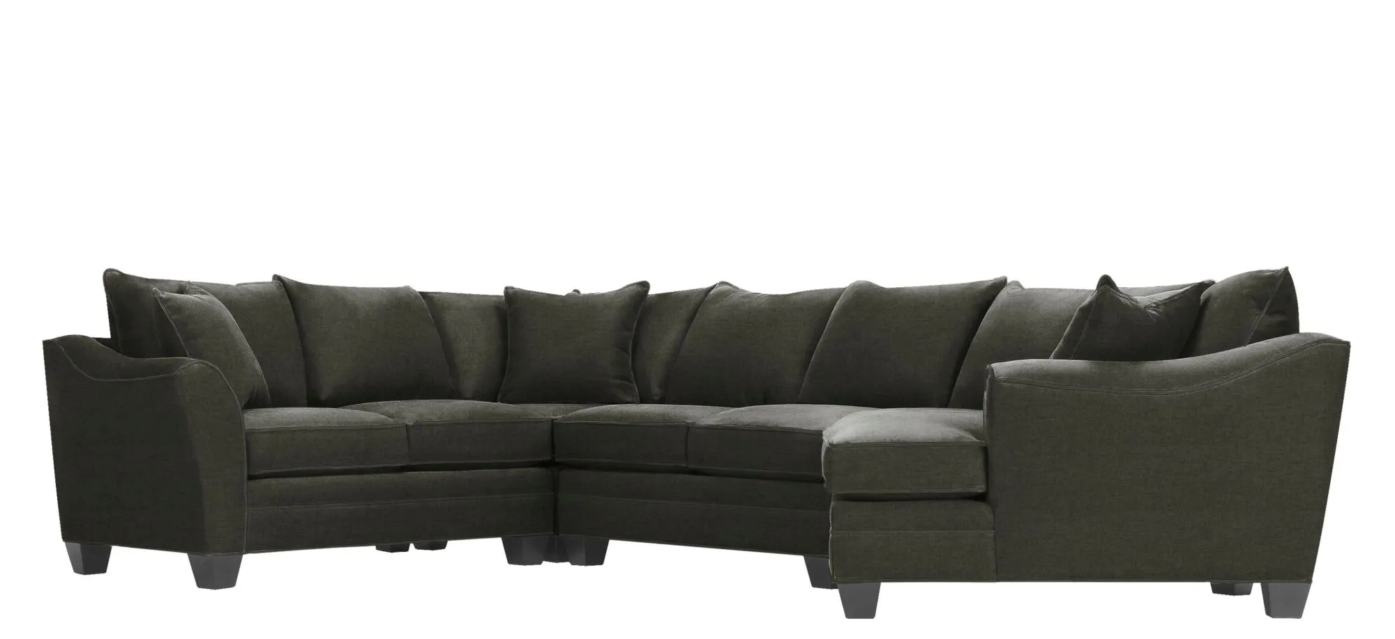 Foresthill 4-pc. Right Hand Cuddler with Loveseat Sectional Sofa in Santa Rosa Slate by H.M. Richards