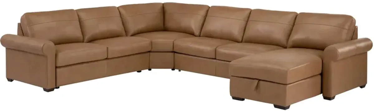 Harley 5-pc. Leather Sectional