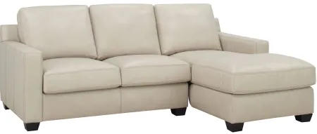 Anaheim Leather 2-pc. Sectional in White by Bellanest