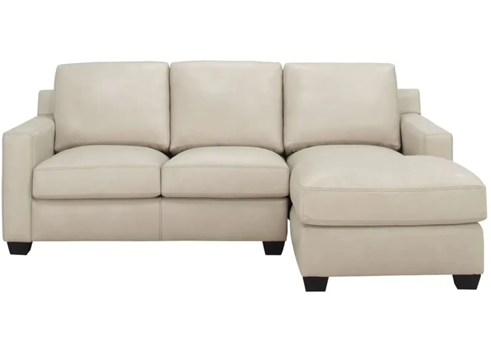 Anaheim Leather 2-pc. Sectional in White by Bellanest