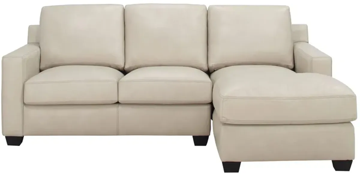 Anaheim Leather 2-pc. Sectional in White by Bellanest