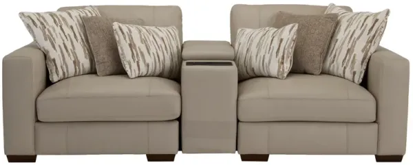 Oaklynn Leather 3-pc. Console Loveseat