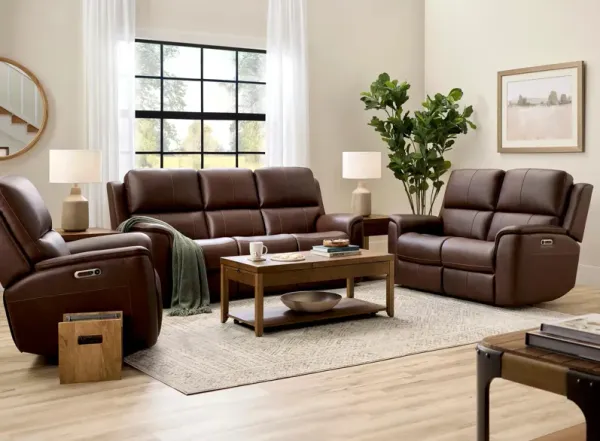 Henrick Triple Power Leather Living Room Set
