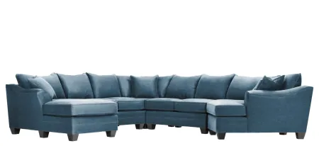 Foresthill 5-pc. Left Hand Facing Sectional Sofa in Santa Rosa Denim by H.M. Richards
