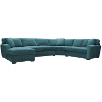 Artemis II 4-pc. Full Sleeper Sectional Sofa in Gypsy Teal by Jonathan Louis