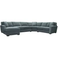 Artemis II 4-pc. Full Sleeper Sectional Sofa in Gypsy Blue Goblin by Jonathan Louis