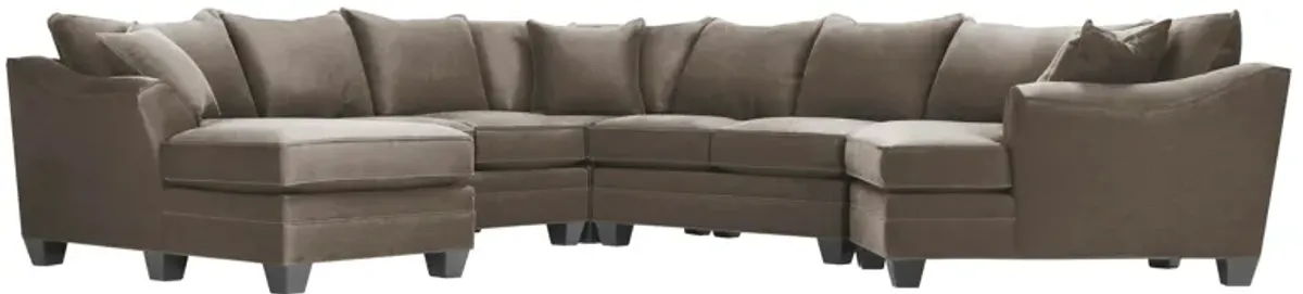 Foresthill 5-pc. Left Hand Facing Sectional Sofa in Santa Rosa Taupe by H.M. Richards