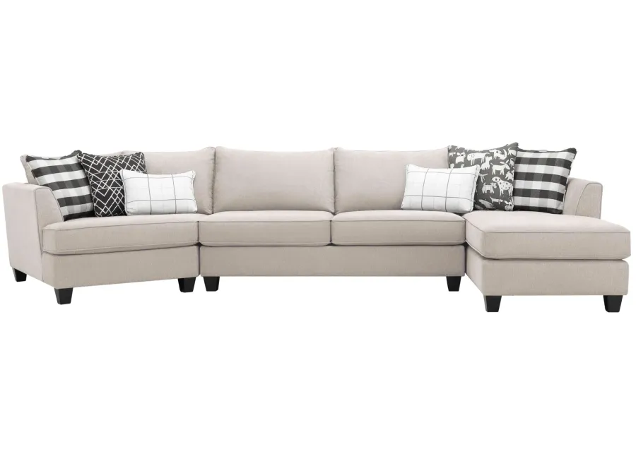 Daine 3-pc. Sectional Sofa in Popstitch Shell by Fusion Furniture