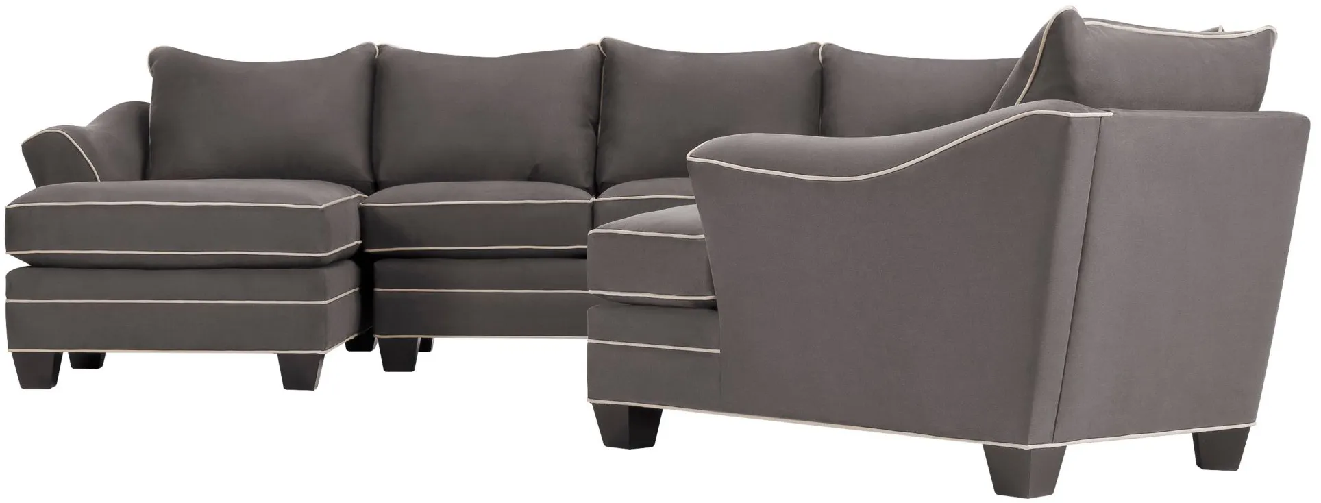 Foresthill 5-pc. Left Hand Facing Sectional Sofa in Suede So Soft Slate by H.M. Richards