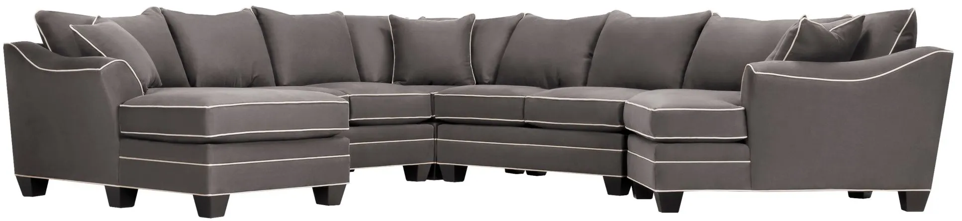 Foresthill 5-pc. Left Hand Facing Sectional Sofa in Suede So Soft Slate by H.M. Richards
