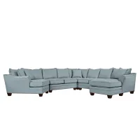 Foresthill 5-pc. Left Hand Facing Sectional Sofa in Suede So Soft Hydra by H.M. Richards
