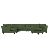 Foresthill 5-pc. Left Hand Facing Sectional Sofa in Suede So Soft Pine by H.M. Richards