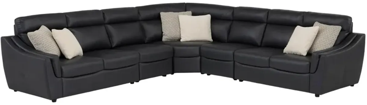 Warner 5-pc Leather Sectional