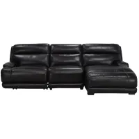 Tompkins Leather 3-pc. Sectional in Blackberry by Bellanest