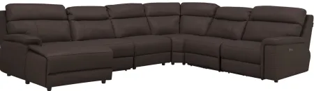 Conrad 6-pc. Sectional Sofa in Brown by Chateau D'Ax