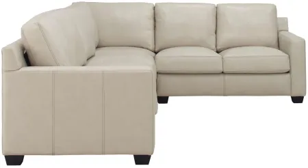 Anaheim Leather 4-pc. Sectional in White by Bellanest