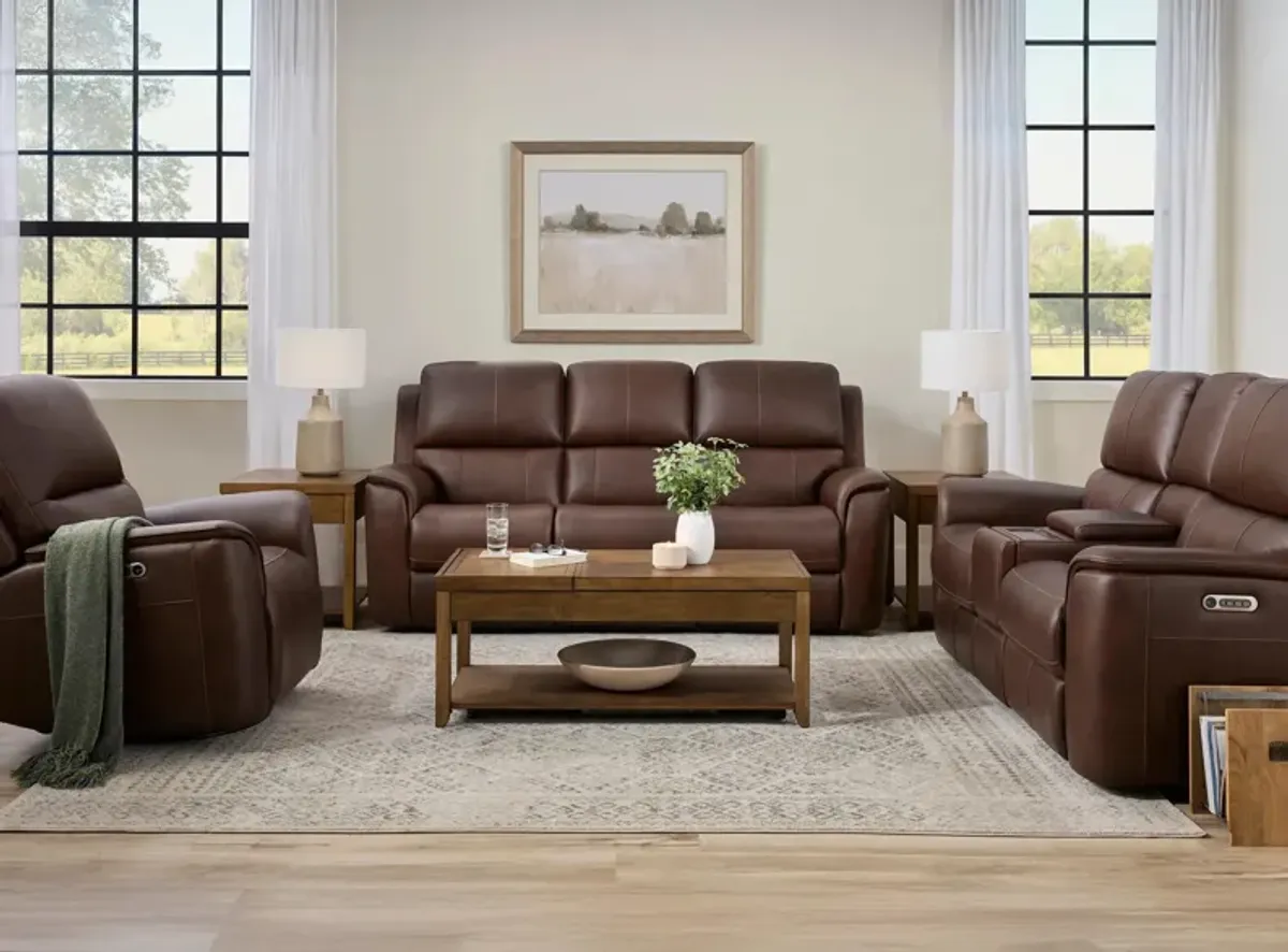 Henrick Triple Power Leather Living Room Set
