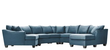Foresthill 5-pc. Right Hand Facing Sectional Sofa in Santa Rosa Denim by H.M. Richards