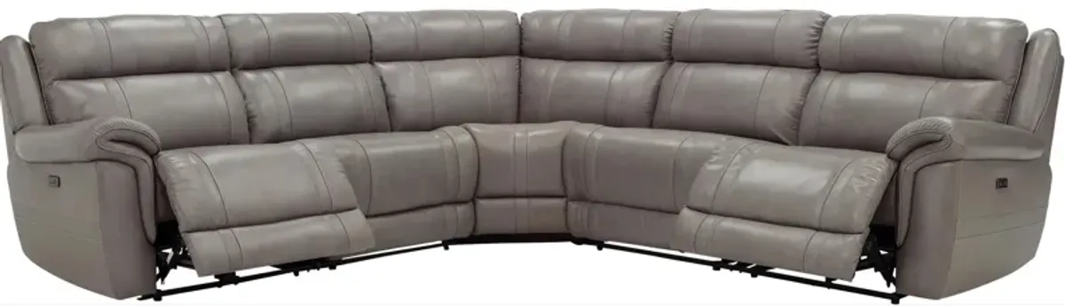 Ridgewood 5-pc. Leather Power-Reclining Sectional Sofa