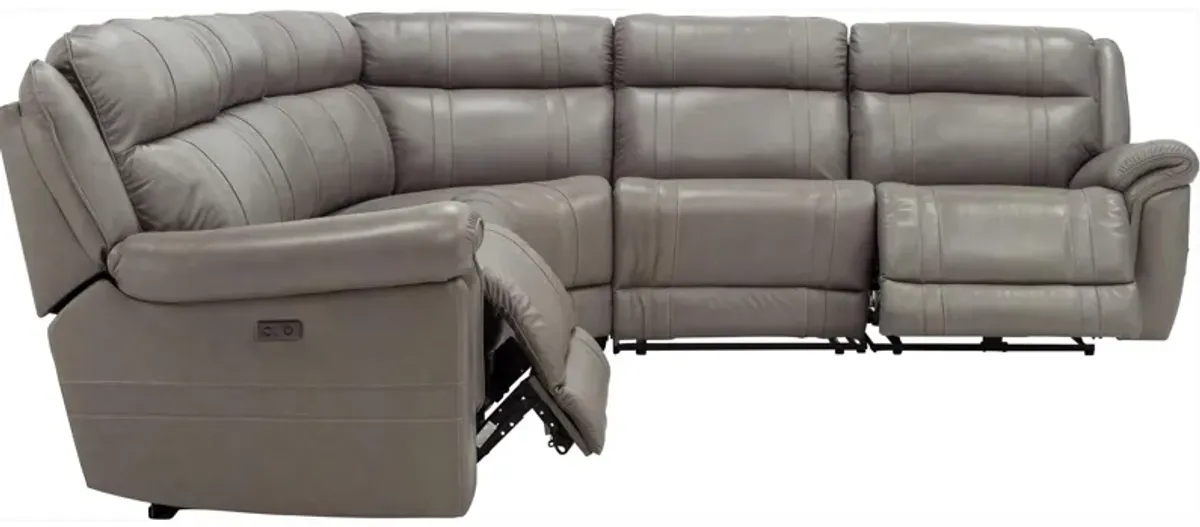 Ridgewood 5-pc. Leather Power-Reclining Sectional Sofa