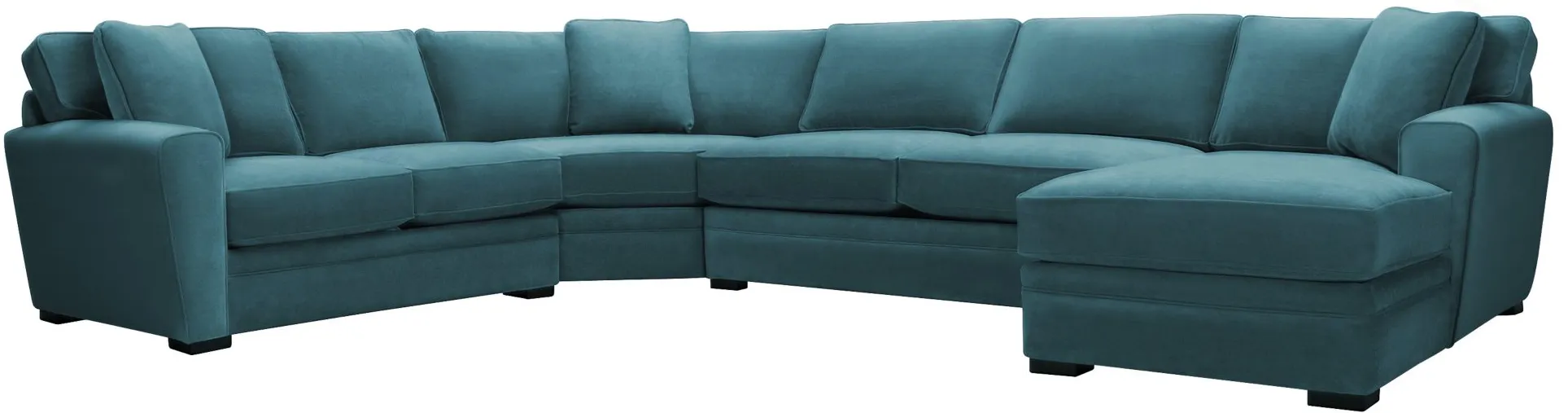 Artemis II 4-pc. Full Sleeper Sectional Sofa in Gypsy Teal by Jonathan Louis