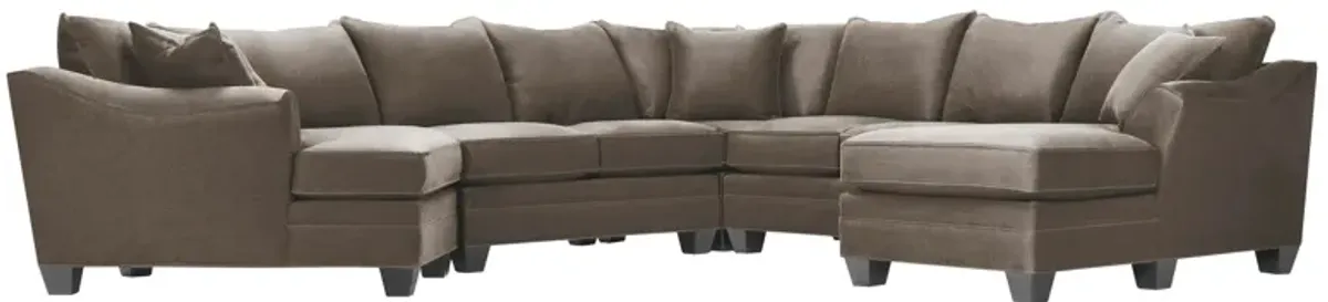 Foresthill 5-pc. Right Hand Facing Sectional Sofa in Santa Rosa Taupe by H.M. Richards