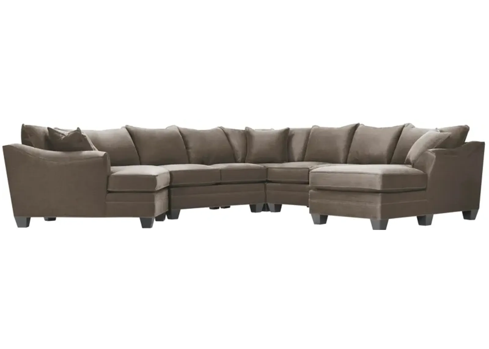 Foresthill 5-pc. Right Hand Facing Sectional Sofa in Santa Rosa Taupe by H.M. Richards