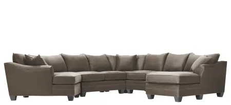 Foresthill 5-pc. Right Hand Facing Sectional Sofa in Santa Rosa Taupe by H.M. Richards