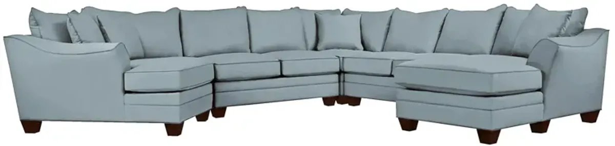 Foresthill 5-pc. Right Hand Facing Sectional Sofa in Suede So Soft Hydra by H.M. Richards