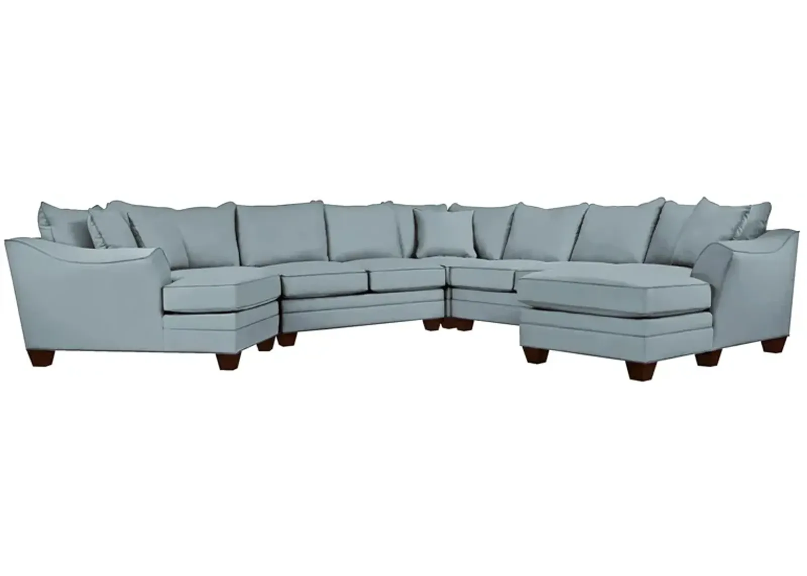 Foresthill 5-pc. Right Hand Facing Sectional Sofa in Suede So Soft Hydra by H.M. Richards