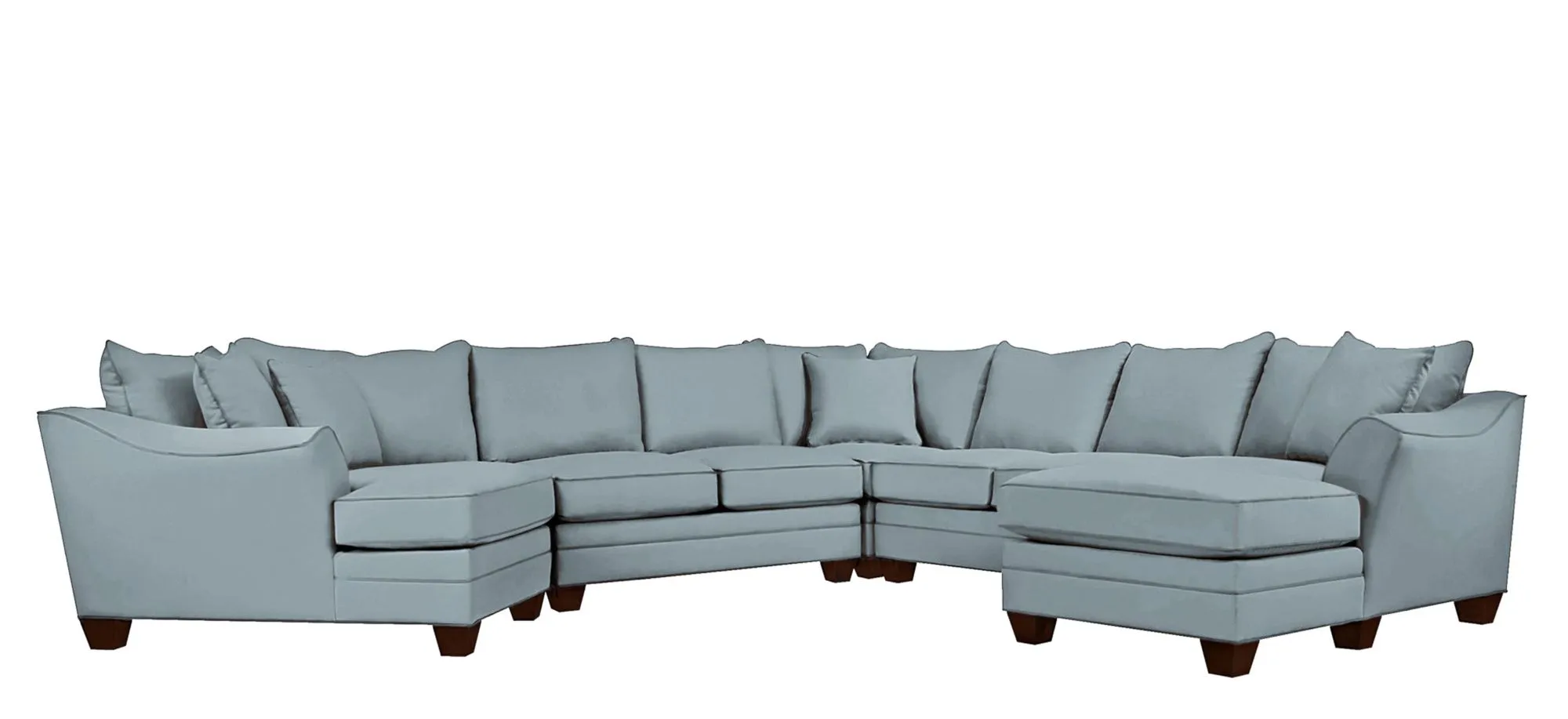 Foresthill 5-pc. Right Hand Facing Sectional Sofa in Suede So Soft Hydra by H.M. Richards