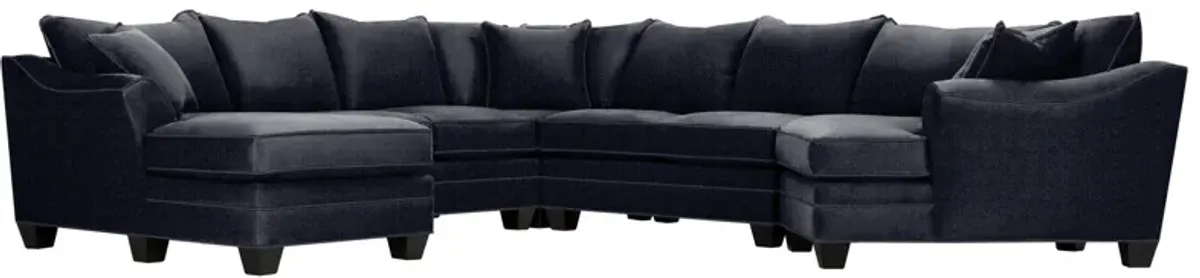 Foresthill 5-pc. Left Hand Facing Sectional Sofa in Sugar Shack Navy by H.M. Richards