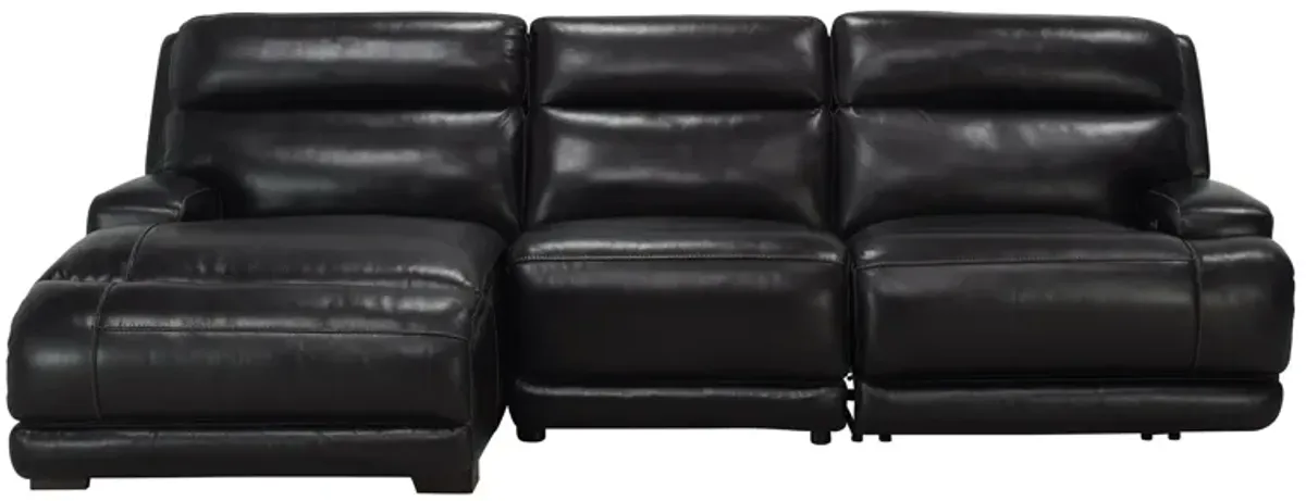 Tompkins Leather 3-pc. Sectional in Blackberry by Bellanest