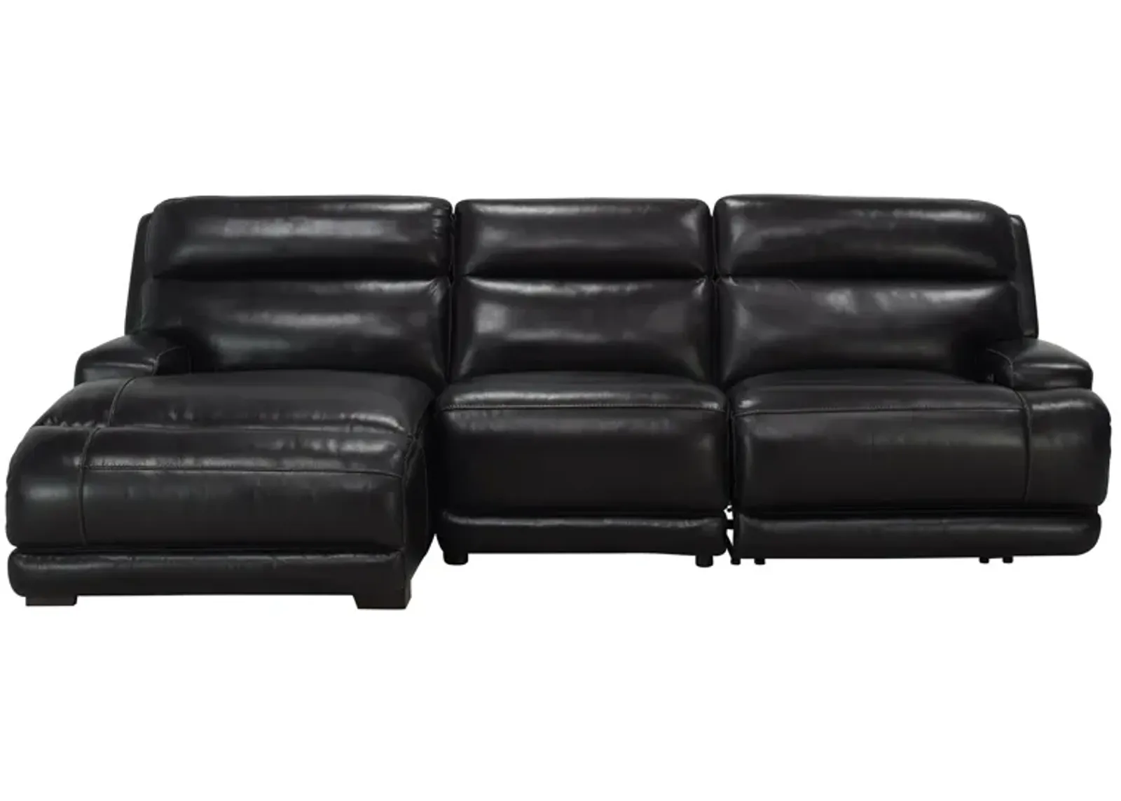 Tompkins Leather 3-pc. Sectional in Blackberry by Bellanest