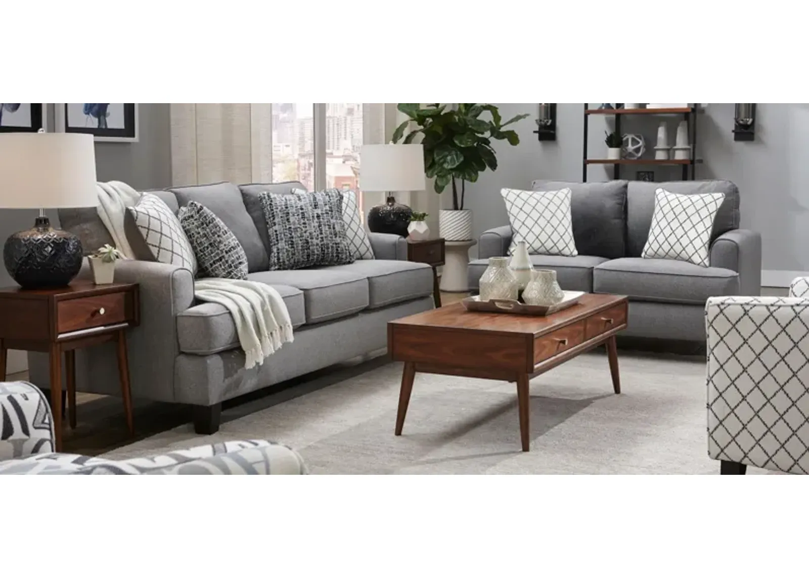 Alphie 2-pc. Sofa & Loveseat Set in Macarena Cadet by Fusion Furniture