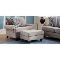 Hargrove 2-pc.. Chair and Ottoman in Beige;Blue by Emeraldcraft