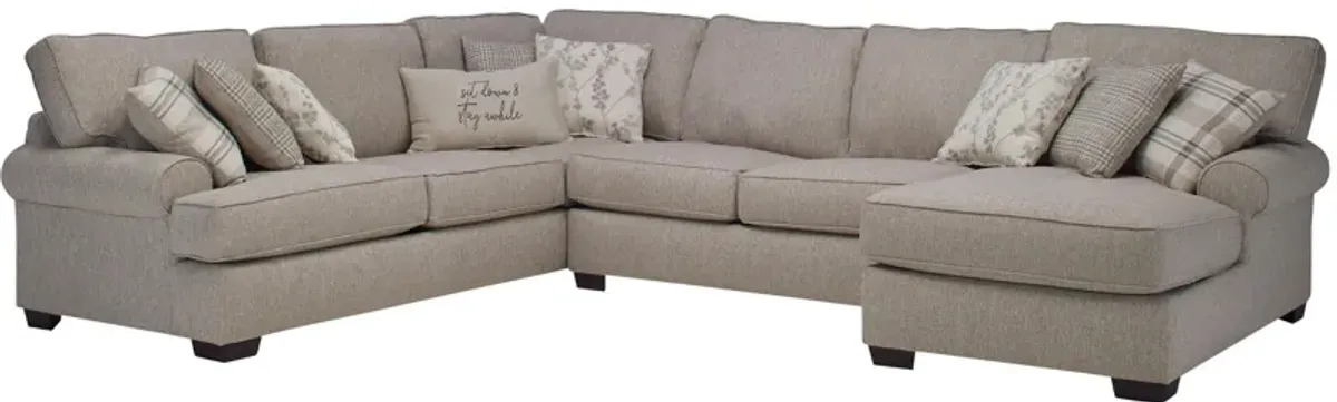 Suzanne 4-pc. Sectional in Celadon Raffia by Corinthian