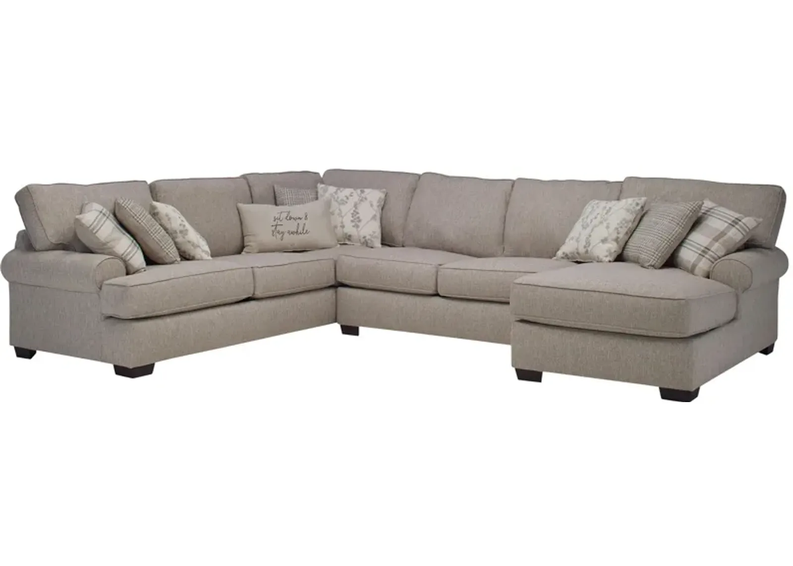 Suzanne 4-pc. Sectional in Celadon Raffia by Corinthian